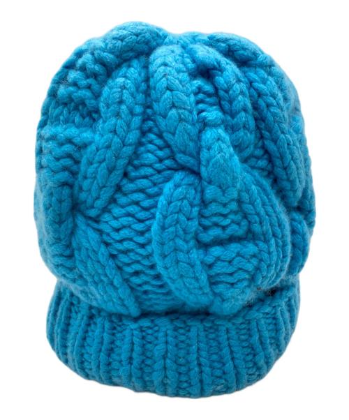 HERMES（エルメス）HERMES (エルメス) カシミヤニット帽 ブルー サイズ:Mの古着・服飾アイテム