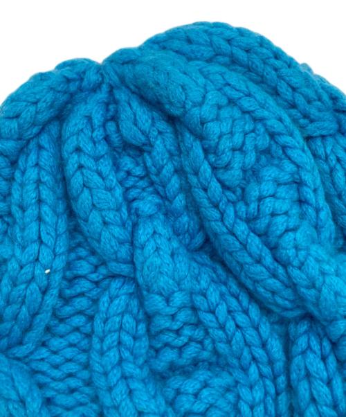 HERMES（エルメス）HERMES (エルメス) カシミヤニット帽 ブルー サイズ:Mの古着・服飾アイテム