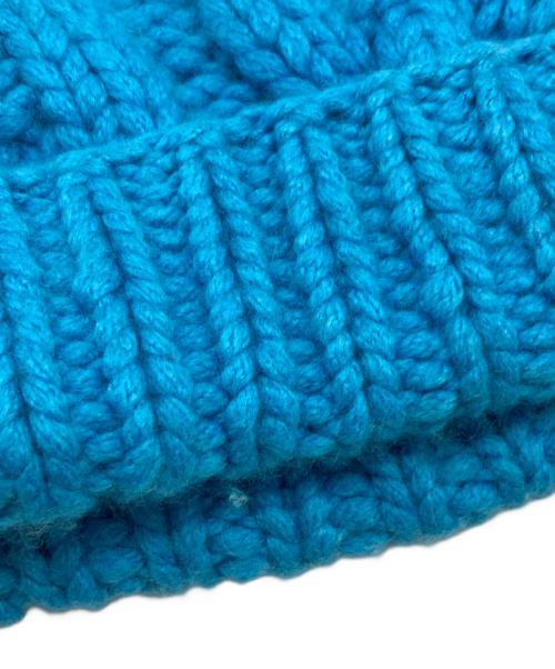 HERMES（エルメス）HERMES (エルメス) カシミヤニット帽 ブルー サイズ:Mの古着・服飾アイテム