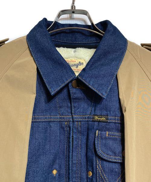 Wrangler（ラングラー）Wrangler (ラングラー) TOGA PULLA (トーガ プルラ) デニムドッキングコート ベージュ×ブルー サイズ:Mの古着・服飾アイテム