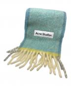 Acne studiosアクネ ストゥディオス）の古着「アルパカモヘアフリンジスカーフ」｜ブルー×グリーン