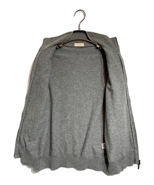 Cruciani（クルチアーニ）Cruciani (クルチアーニ) スウェード切替カシミヤニットジャケット グレー サイズ:44の古着・服飾アイテム