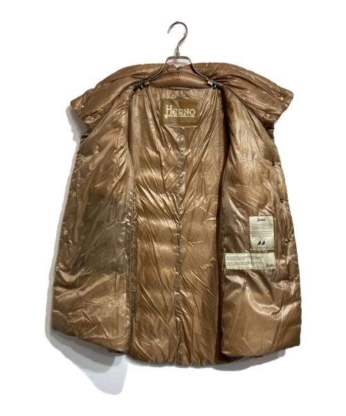 HERNO（ヘルノ）HERNO (ヘルノ) ハイネックダウンジャケット ブラウン サイズ:38の古着・服飾アイテム