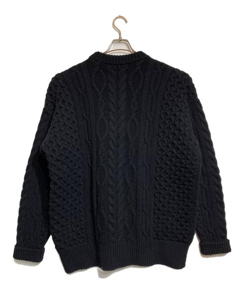 JOHN LAWRENCE SULLIVAN（ジョン ローレンス サリバン）JOHN LAWRENCE SULLIVAN (ジョン ローレンス サリバン) ZIPPED FISHERMAN KNIT SWEATER/ジッパーフィッシャーマンニットセーター ブラック サイズ:Sの古着・服飾アイテム