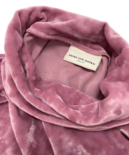 DRIES VAN NOTEN（ドリスヴァンノッテン）DRIES VAN NOTEN (ドリスヴァンノッテン) ベロアカットソー ピンク サイズ:Sの古着・服飾アイテム