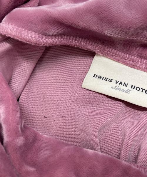 DRIES VAN NOTEN（ドリスヴァンノッテン）DRIES VAN NOTEN (ドリスヴァンノッテン) ベロアカットソー ピンク サイズ:Sの古着・服飾アイテム