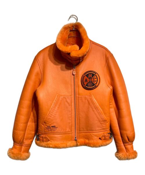 AVIREX（アヴィレックス）AVIREX (アヴィレックス) B-3フライトジャケット/レザージャケット オレンジ サイズ:Mの古着・服飾アイテム
