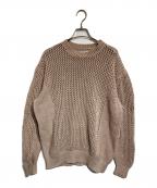 C.Eシーイー）の古着「SIDE RIB LOOSE NET KNIT/サイドリブルーズネットニット」｜ベージュ