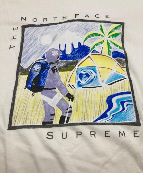 THE NORTH FACE（ザ ノース フェイス）THE NORTH FACE (ザ ノース フェイス) SUPRE Sketch S/S Tee ホワイト サイズ:XXLの古着・服飾アイテム