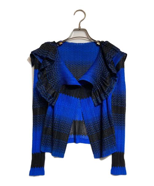 PLEATS PLEASE（プリーツプリーズ）PLEATS PLEASE (プリーツプリーズ) グラデーションプリーツシャツ ブルー サイズ:3の古着・服飾アイテム