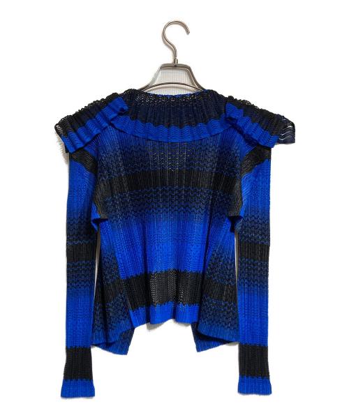 PLEATS PLEASE（プリーツプリーズ）PLEATS PLEASE (プリーツプリーズ) グラデーションプリーツシャツ ブルー サイズ:3の古着・服飾アイテム