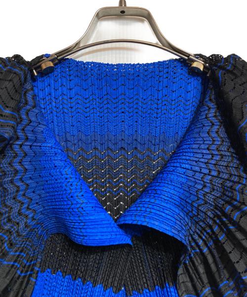 PLEATS PLEASE（プリーツプリーズ）PLEATS PLEASE (プリーツプリーズ) グラデーションプリーツシャツ ブルー サイズ:3の古着・服飾アイテム