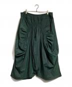ISSEY MIYAKE FETEイッセイミヤケフェット）の古着「変形ワイドパンツ」｜グリーン