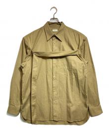DRIES VAN NOTEN（ドリスヴァンノッテン）の古着「バックルストラップシャツ」｜ブラウン
