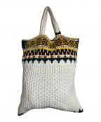 COMME des GARCONSコムデギャルソン）の古着「ニットトートバッグ」｜ブラウン×アイボリー