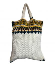 COMME des GARCONS（コムデギャルソン）の古着「ニットトートバッグ」｜ブラウン×アイボリー