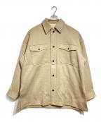 BLAMINKブラミンク）の古着「ウールフランネルジャケットコート」｜ベージュ