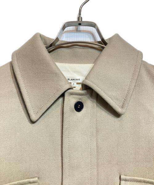 BLAMINK（ブラミンク）BLAMINK (ブラミンク) ウールフランネルジャケットコート ベージュ サイズ:1の古着・服飾アイテム