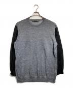 Y's for menワイズフォーメン）の古着「12G PULLOVER KNIT WITH LOGO」｜グレー