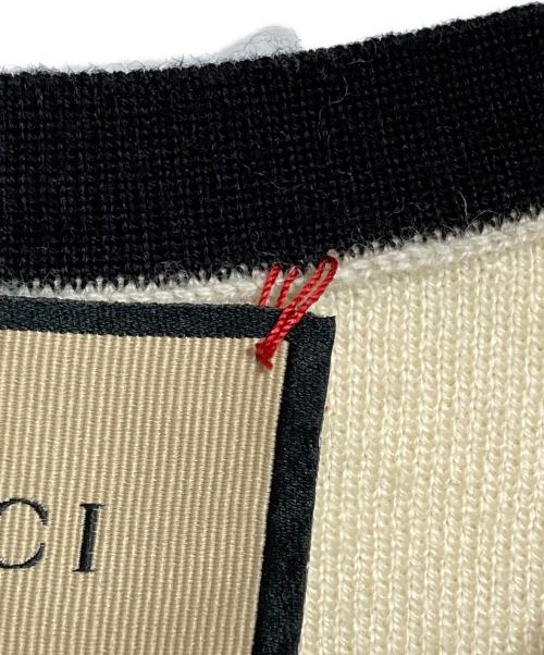 GUCCI（グッチ）GUCCI (グッチ) GGエンブロイダリーリンガーニット ベージュ サイズ:Sの古着・服飾アイテム