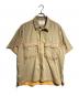 amok（アモク）の古着「レーザー ステッチ カラー シャツ/Laser stitch color shirt」｜ベージュ
