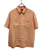 SUPREMEシュプリーム）の古着「Silk S/S Work Shirt」｜ピンク