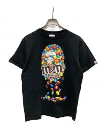 A BATHING APE（アベイシングエイプ）の古着「M&M's Ape  Hand Tee」｜ブラック