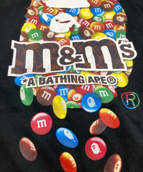 A BATHING APE（アベイシングエイプ）A BATHING APE (アベイシングエイプ) M&M's Ape  Hand Tee ブラック サイズ:Mの古着・服飾アイテム