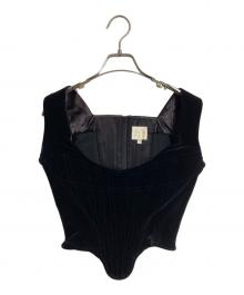 Vivienne Westwood（ヴィヴィアンウエストウッド）の古着「ベルベットコルセット」｜ブラック