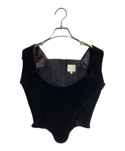 Vivienne Westwood（ヴィヴィアンウエストウッド）Vivienne Westwood (ヴィヴィアンウエストウッド) ベルベットコルセット ブラック サイズ:14の古着・服飾アイテム