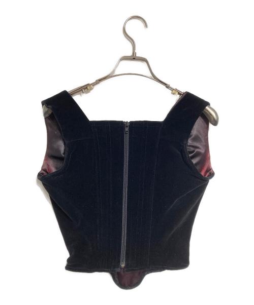 Vivienne Westwood（ヴィヴィアンウエストウッド）Vivienne Westwood (ヴィヴィアンウエストウッド) ベルベットコルセット ブラック サイズ:14の古着・服飾アイテム