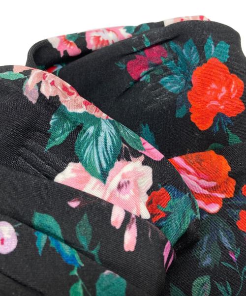 PACO RABANNE（パコラバンヌ）PACO RABANNE (パコラバンヌ) フローラルプリント ストレッチジャージ フレアパンツ/Floral Print Stretch Jersey Flare Pants ブラック サイズ:38の古着・服飾アイテム