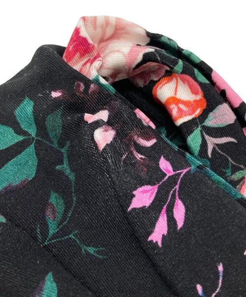 PACO RABANNE（パコラバンヌ）PACO RABANNE (パコラバンヌ) フローラルプリント ストレッチジャージ フレアパンツ/Floral Print Stretch Jersey Flare Pants ブラック サイズ:38の古着・服飾アイテム