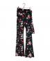 PACO RABANNE（パコラバンヌ）の古着「フローラルプリント ストレッチジャージ フレアパンツ/Floral Print Stretch Jersey Flare Pants」｜ブラック