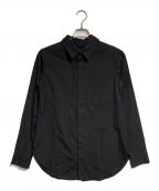 yohji yamamoto+noirヨウジヤマモトプリュスノアール）の古着「バックフロント比翼シャツ8/fly front shirt/concealed placket shirt」｜ブラック