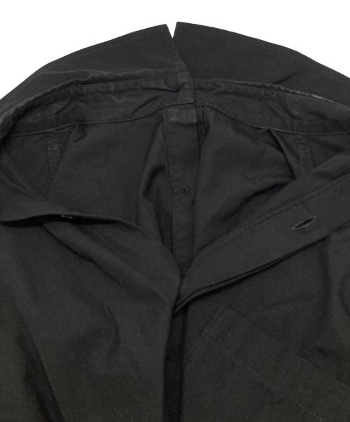 yohji yamamoto+noir（ヨウジヤマモトプリュスノアール）yohji yamamoto+noir (ヨウジヤマモトプリュスノアール) バックフロント比翼シャツ8/fly front shirt/concealed placket shirt ブラック サイズ:1の古着・服飾アイテム