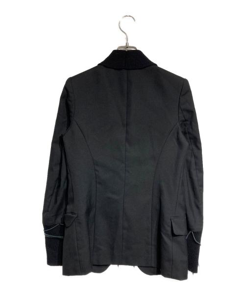 UNDERCOVER（アンダーカバー）UNDERCOVER (アンダーカバー) リブニットドッキングジャケット/Rib knit docking jacket ブラック サイズ:1の古着・服飾アイテム