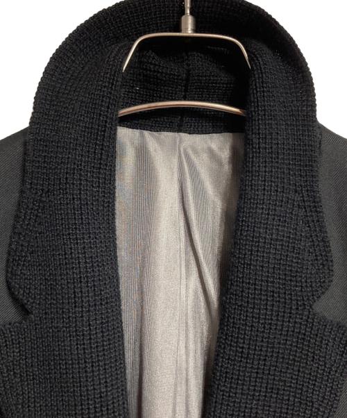 UNDERCOVER（アンダーカバー）UNDERCOVER (アンダーカバー) リブニットドッキングジャケット/Rib knit docking jacket ブラック サイズ:1の古着・服飾アイテム