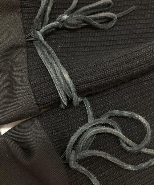 UNDERCOVER（アンダーカバー）UNDERCOVER (アンダーカバー) リブニットドッキングジャケット/Rib knit docking jacket ブラック サイズ:1の古着・服飾アイテム