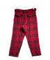 COMME des GARCONS SHIRT (コムデギャルソンシャツ) ニータック縮絨ウールチェックパンツ レッド×ブラック サイズ:S：32000円