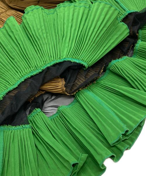 TOGA PULLA（トーガ プルラ）TOGA PULLA (トーガ プルラ) Polyester taffeta skirt/ポリエステルタフタスカート ブラウン×グリーン サイズ:36の古着・服飾アイテム
