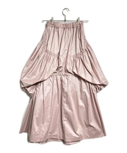 AKIKOAOKI（アキコアオキ）AKIKOAOKI (アキコアオキ) パフロングスカート/puff long skirt ピンク サイズ:38の古着・服飾アイテム