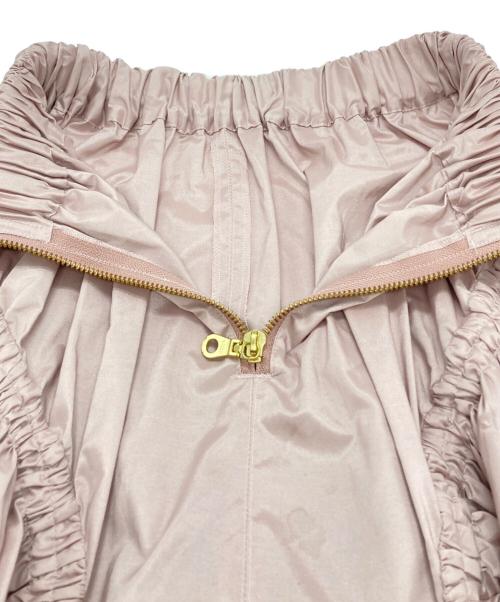 AKIKOAOKI（アキコアオキ）AKIKOAOKI (アキコアオキ) パフロングスカート/puff long skirt ピンク サイズ:38の古着・服飾アイテム