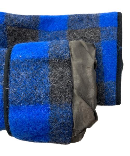 N°21（ヌメロヴェントゥーノ）N°21 (ヌメロヴェントゥーノ) ビジューベルトチェックコート ブルー×ブラック サイズ:36の古着・服飾アイテム