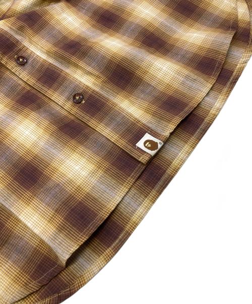 A BATHING APE（ア ベイシング エイプ）A BATHING APE (ア ベイシング エイプ) 長袖シャツ ブラウン サイズ:XLの古着・服飾アイテム