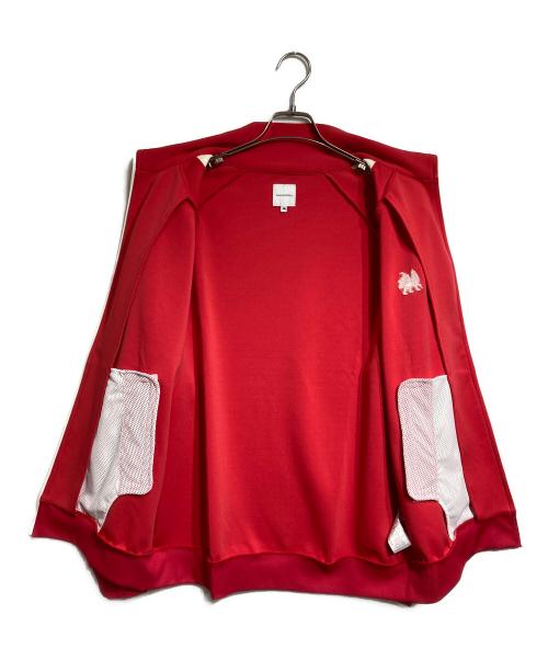 SASQUATCHfabrix.（サスクワッチファブリックス）SASQUATCHfabrix. (サスクワッチファブリックス) LACE TAPE TRACK JACKET レッド サイズ:XLの古着・服飾アイテム
