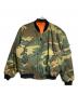 fostex garments（フォステックスガーメンツ）の古着「カモフラボンバージャケット/camouflage bomber jacket」｜グリーン