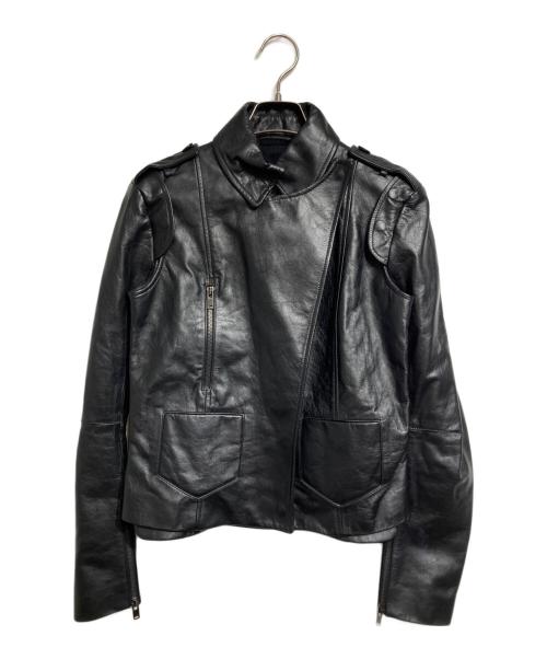 Maison Margiela（メゾンマルジェラ）Maison Margiela (メゾンマルジェラ) 2WAYレザーライダースジャケット/2-way leather rider's jacket ブラック サイズ:40の古着・服飾アイテム