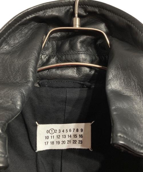 Maison Margiela（メゾンマルジェラ）Maison Margiela (メゾンマルジェラ) 2WAYレザーライダースジャケット/2-way leather rider's jacket ブラック サイズ:40の古着・服飾アイテム