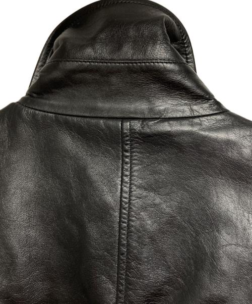 Maison Margiela（メゾンマルジェラ）Maison Margiela (メゾンマルジェラ) 2WAYレザーライダースジャケット/2-way leather rider's jacket ブラック サイズ:40の古着・服飾アイテム